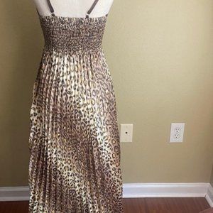 Bueatigul Lepord Flowing  long dress  shoulder straps